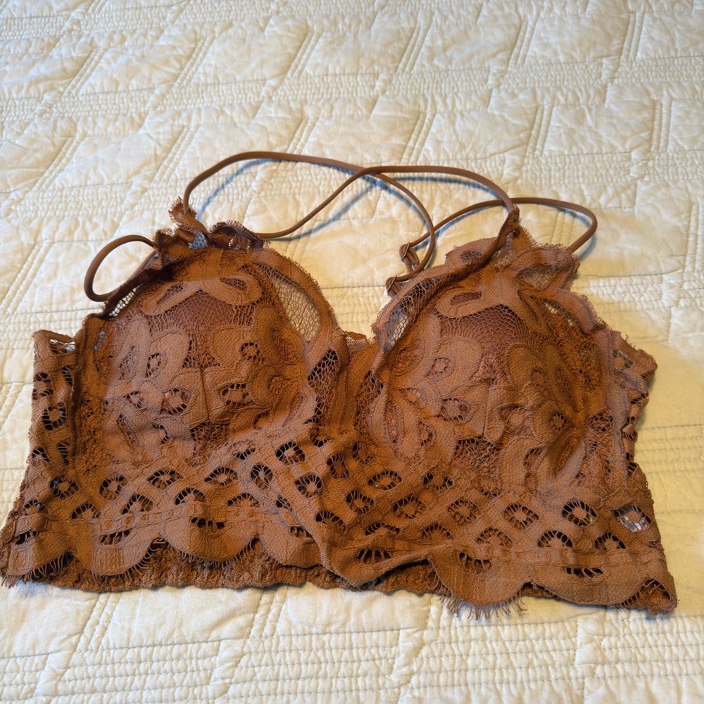 Lace Bralette in Brown